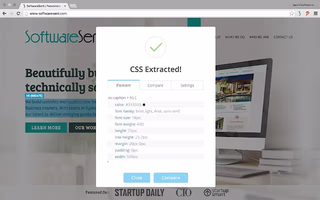In this SoftwareSeni website, it shows the all CSS properties of an element.