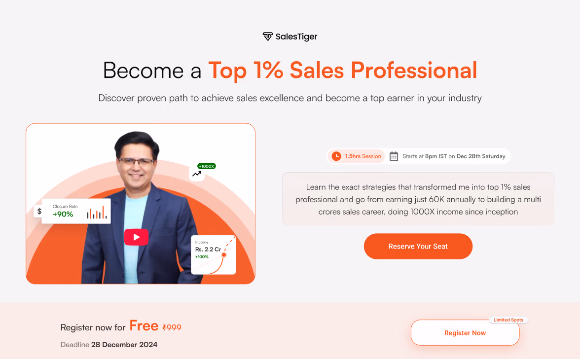 SalesTiger Case Study by Minute Creative