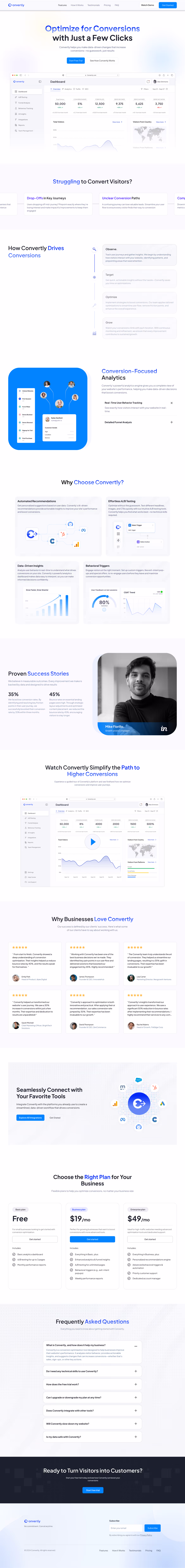 Convertly website transformation