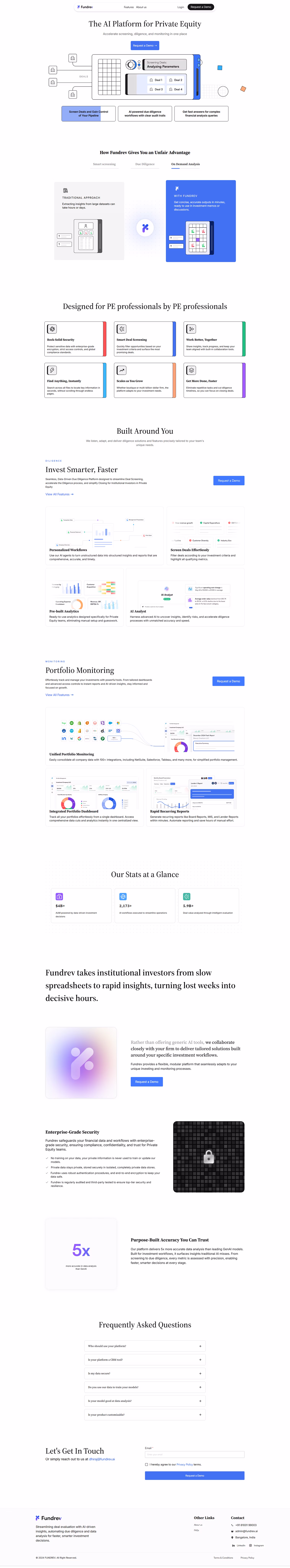 Fundrev website before transformation