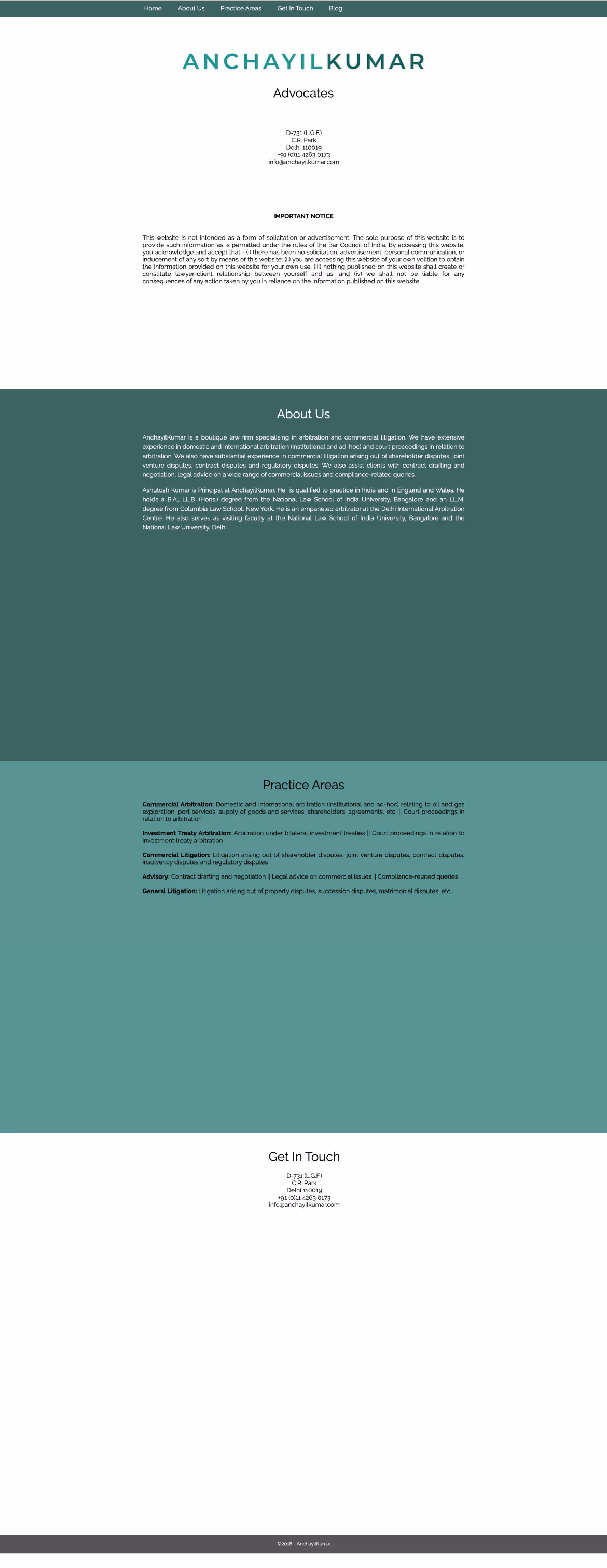 AnchayilKumar website before transformation