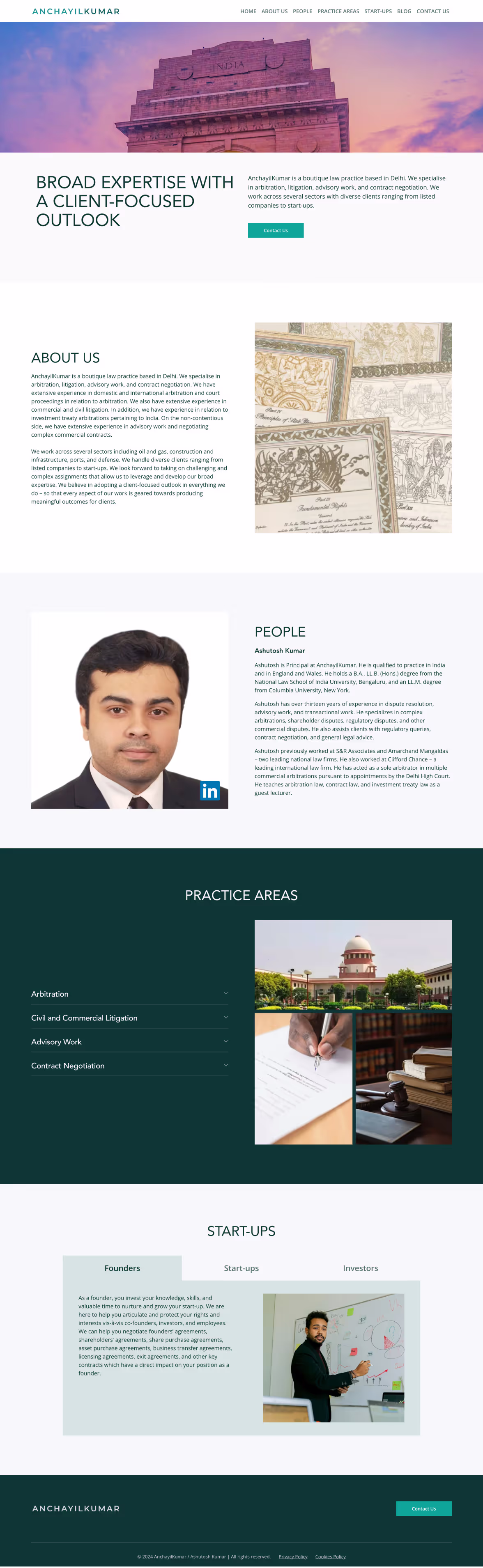 AnchayilKumar website after transformation