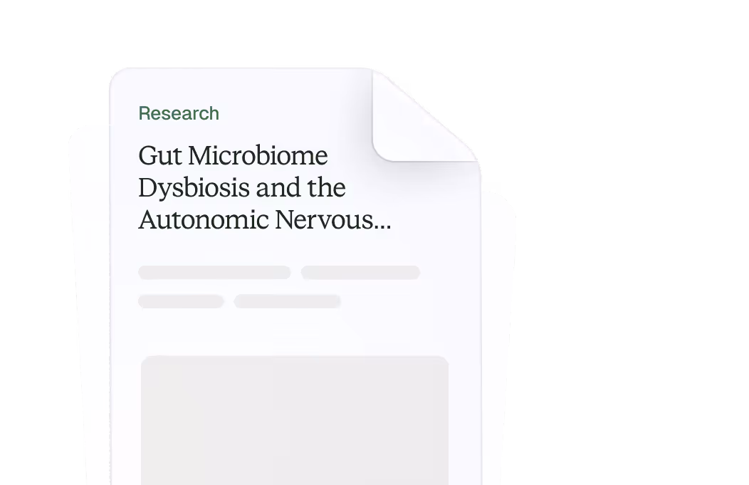 Document titled 'Gut Microbiome Dysbiosis and the Autonomic Nervous...' under research category.