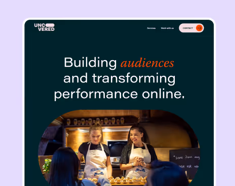 Website redesign created for Uncovered Group to improve its online presence.