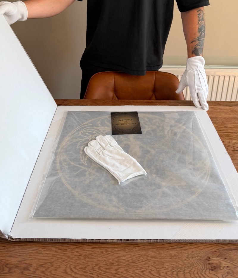 Signature and edition number on The Alchemist print