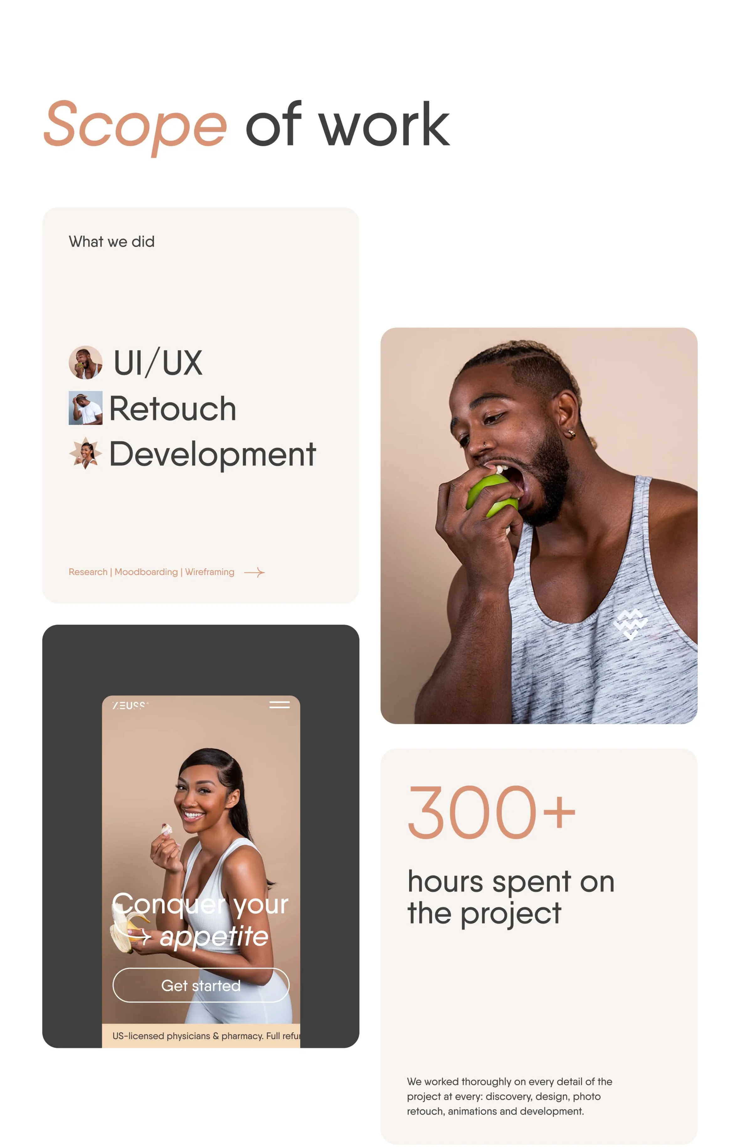 Zeuss health and skincare e-commerce website homepage design
