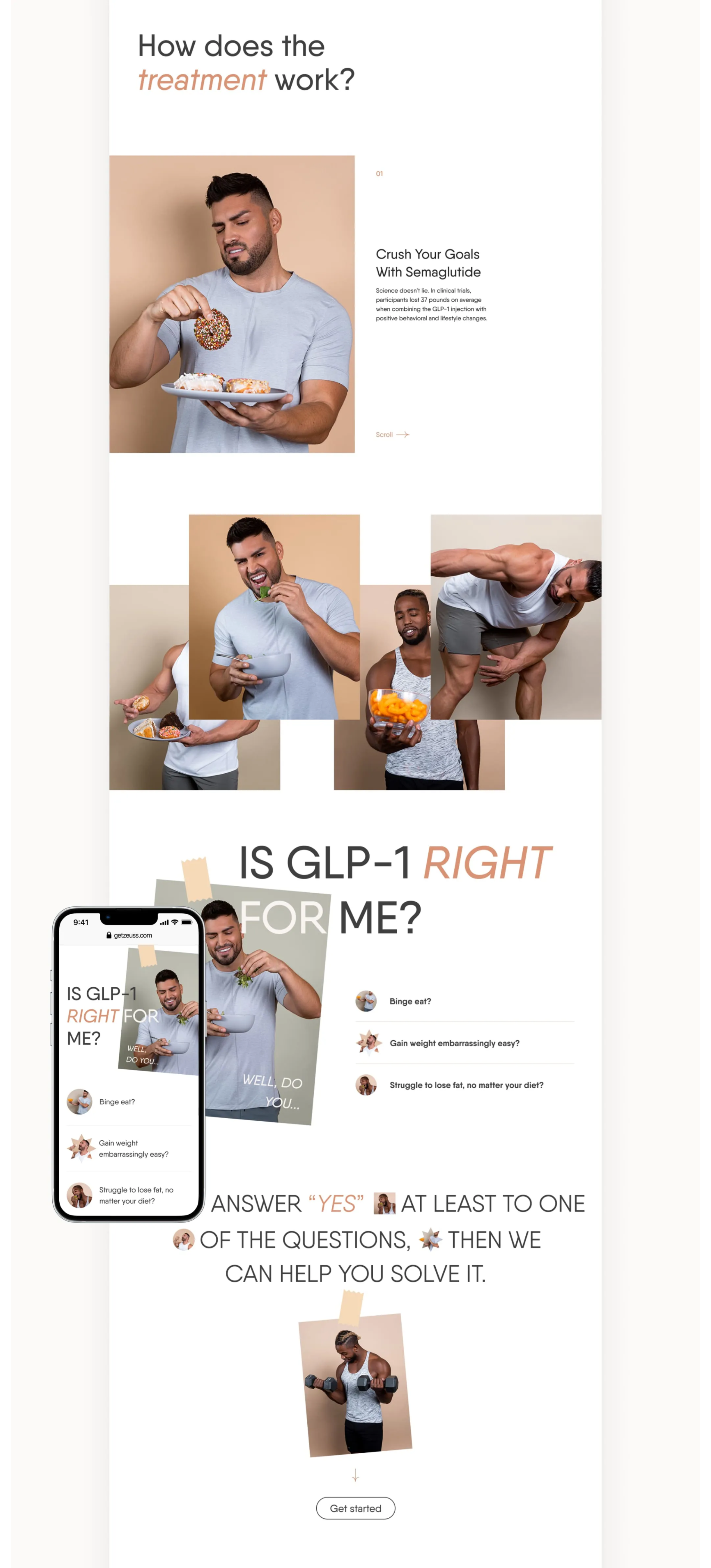 Zeuss skincare product page design with benefits and pricing