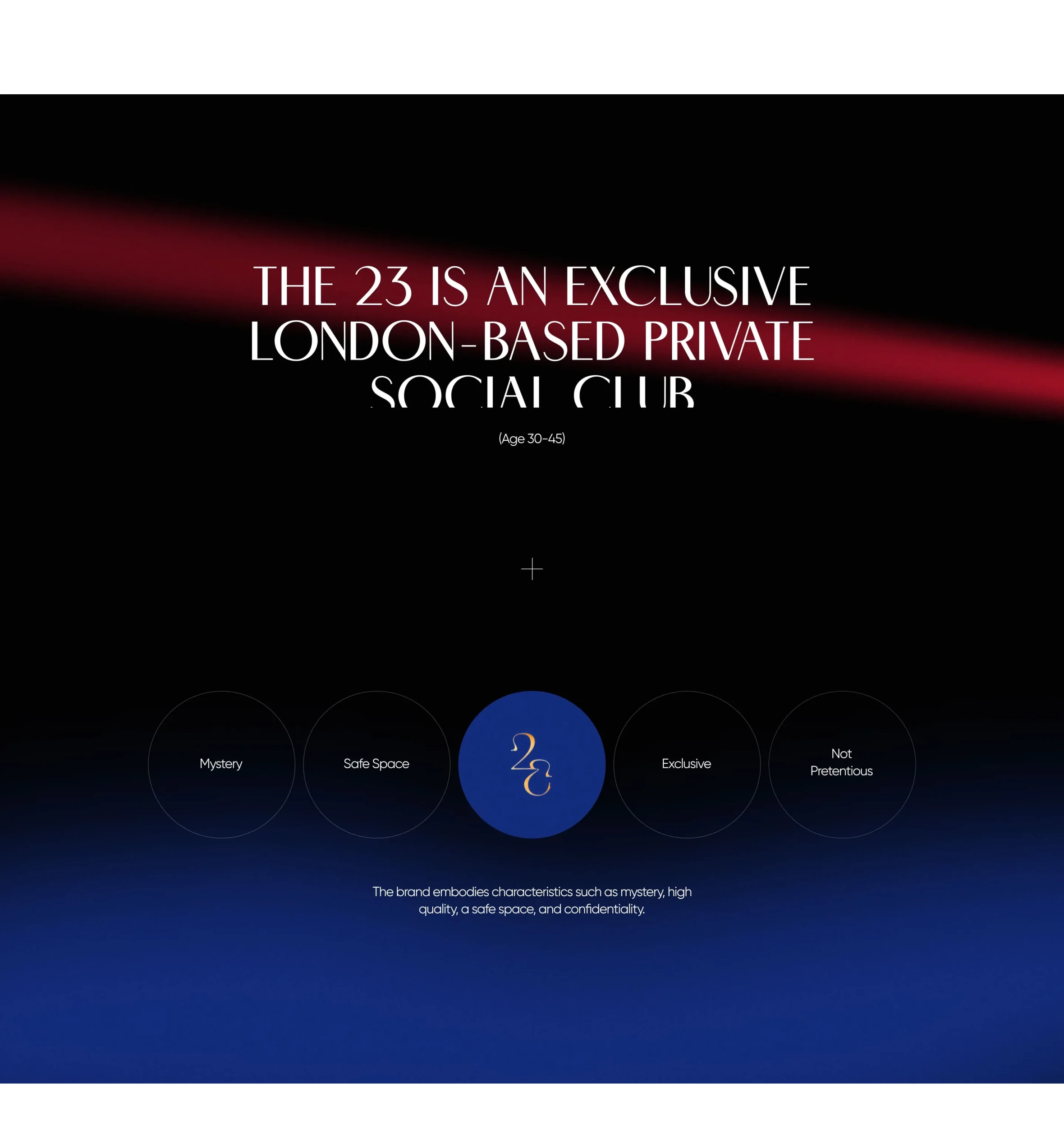 The 23 private members club brand identity overview