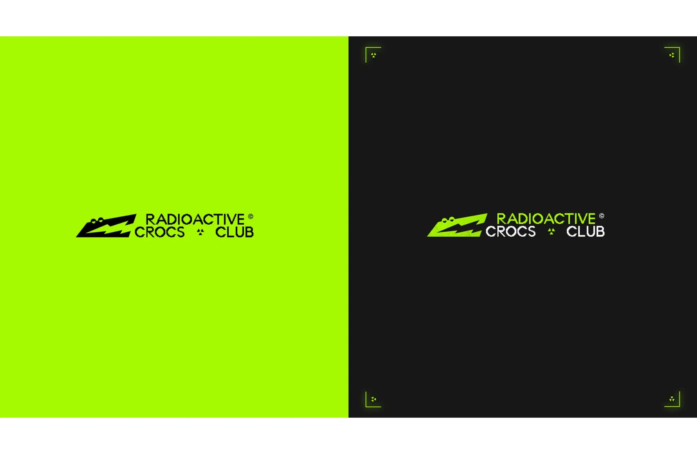 Radioactive Crocs Club logo system
