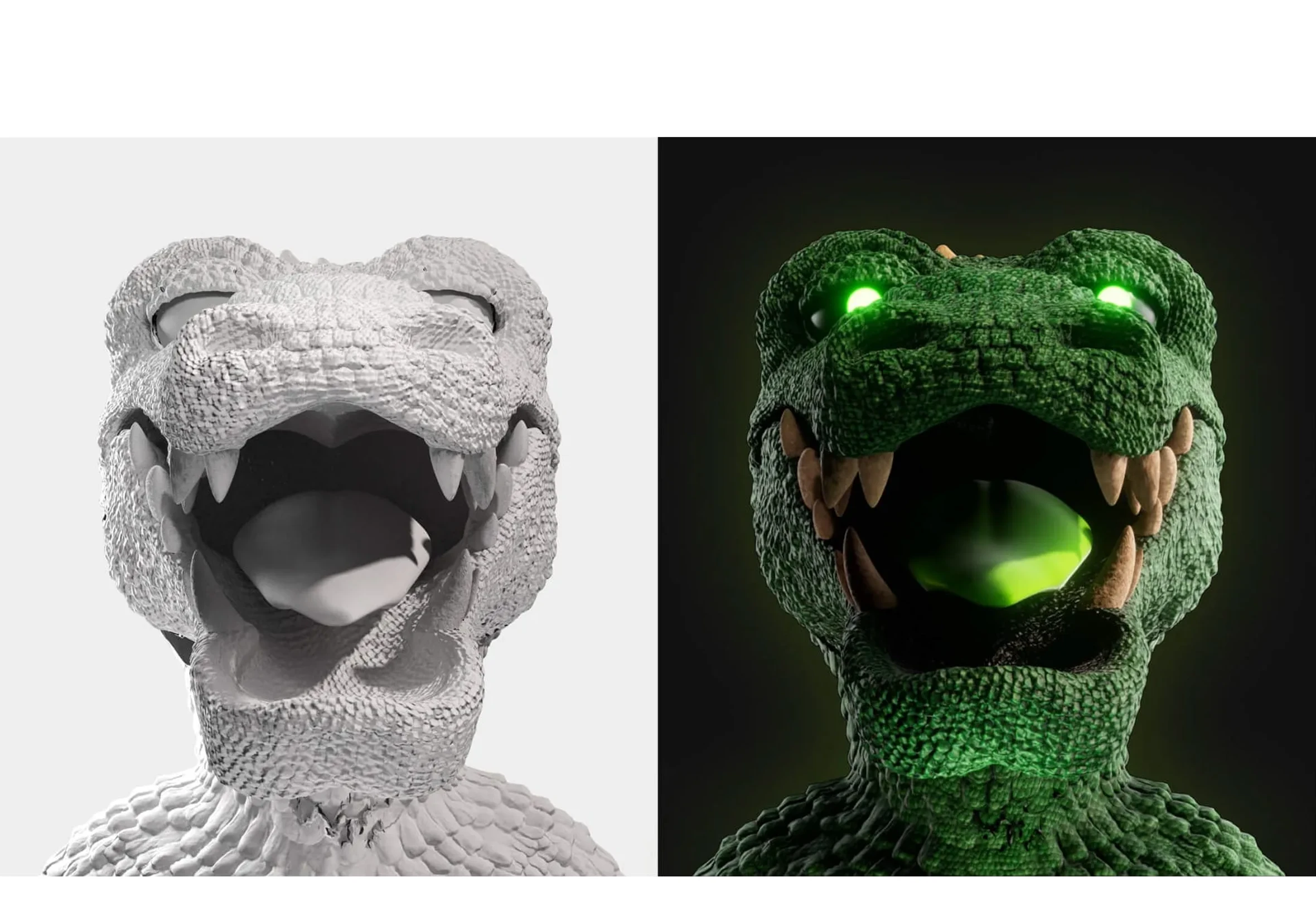 Radioactive Crocs Club 3D character storytelling