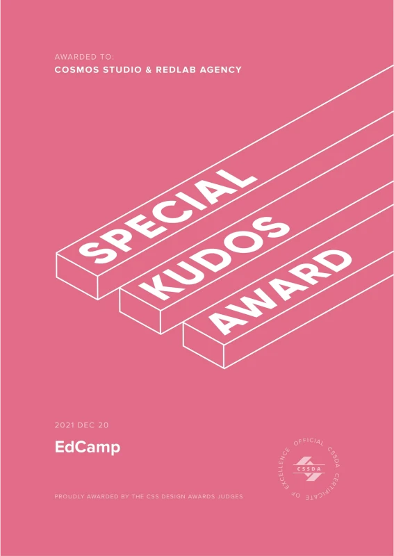 EdCamp website – CSS Design Awards Special Kudos