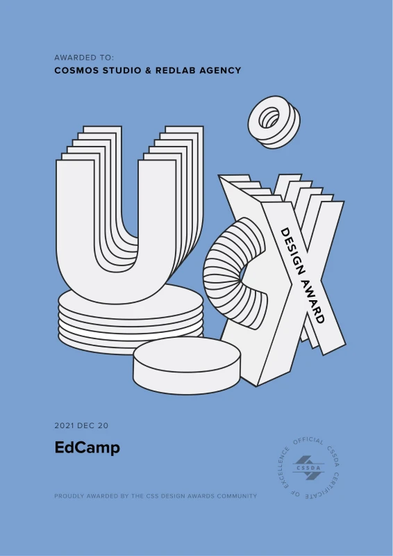 EdCamp website – CSS Design Awards UX Design