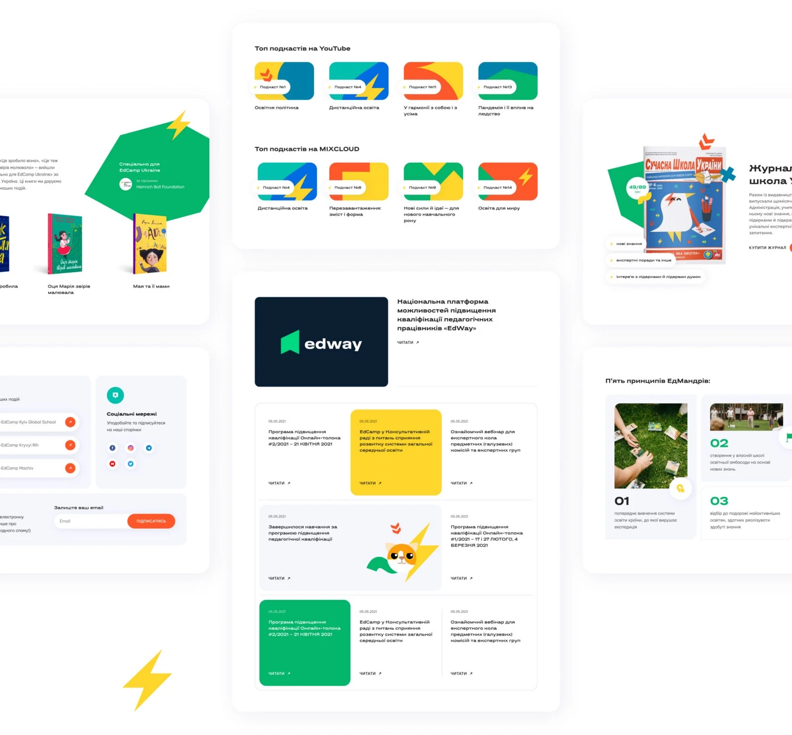 EdCamp education website redesign – home page