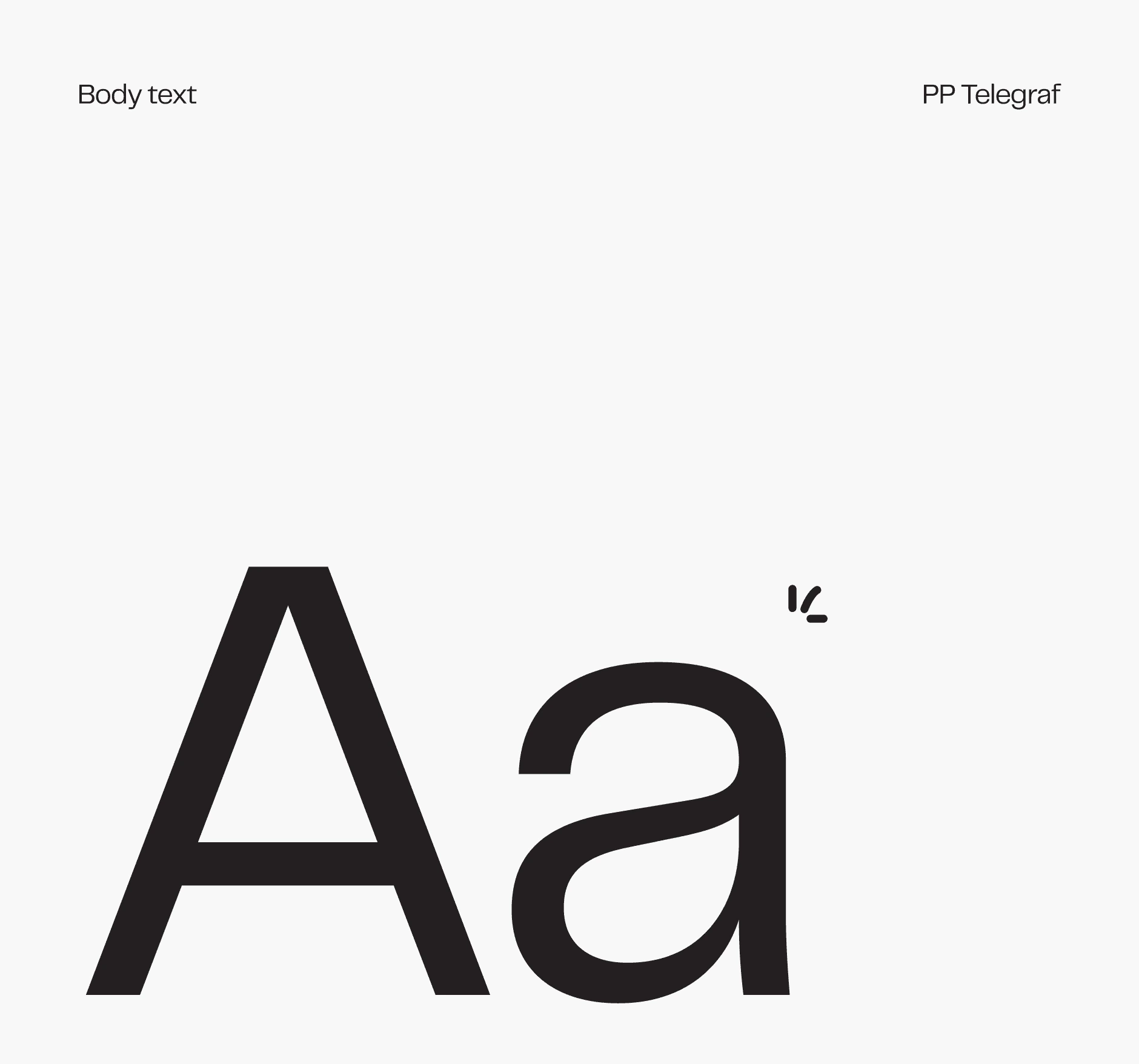 Yawn brand typography – PP Telegraf typeface