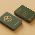 Remroom business cards in green