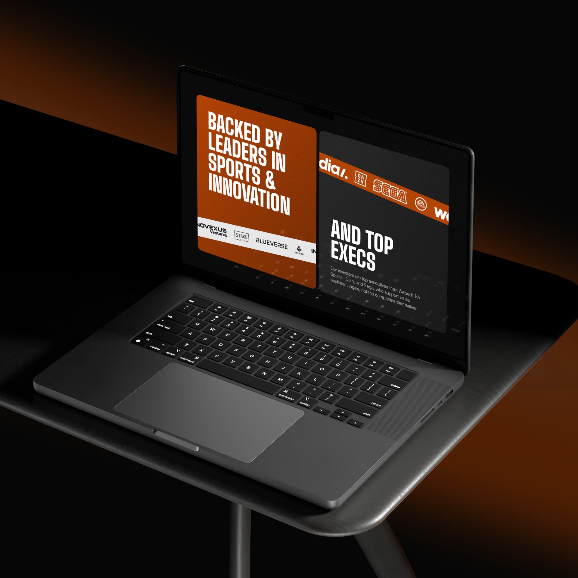 Sportfaction Web3 platform on a laptop