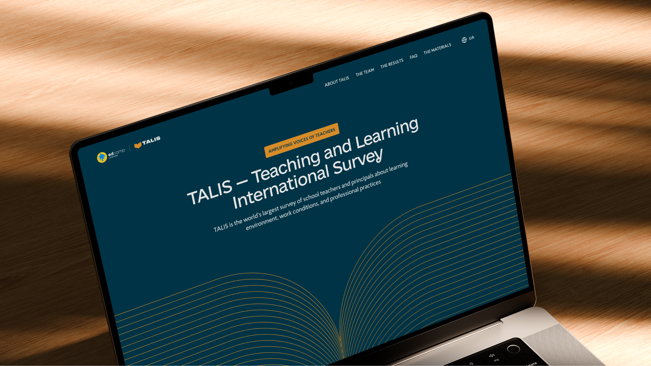 TALIS teaching and learning international survey website on a laptop