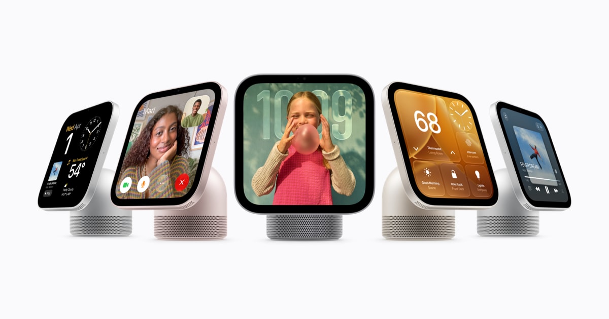 Apple HomeView lineup: 7-inch home displays in several colors