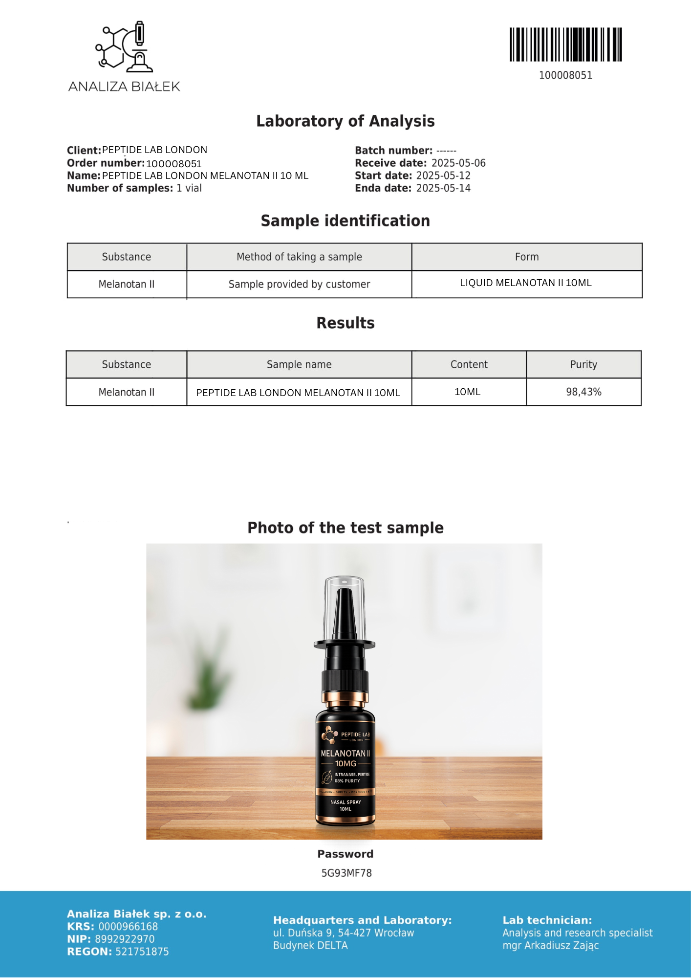 MELONOTAN II 10ML NASAL SPRAY