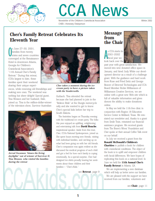 CCA Winter 2002 Newsletter