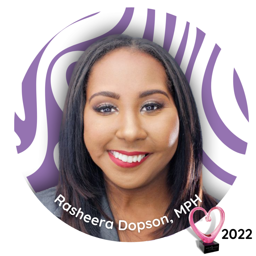 Rasheera Dopson, MPH, 2022 David Roche Award recipient, smiling portrait