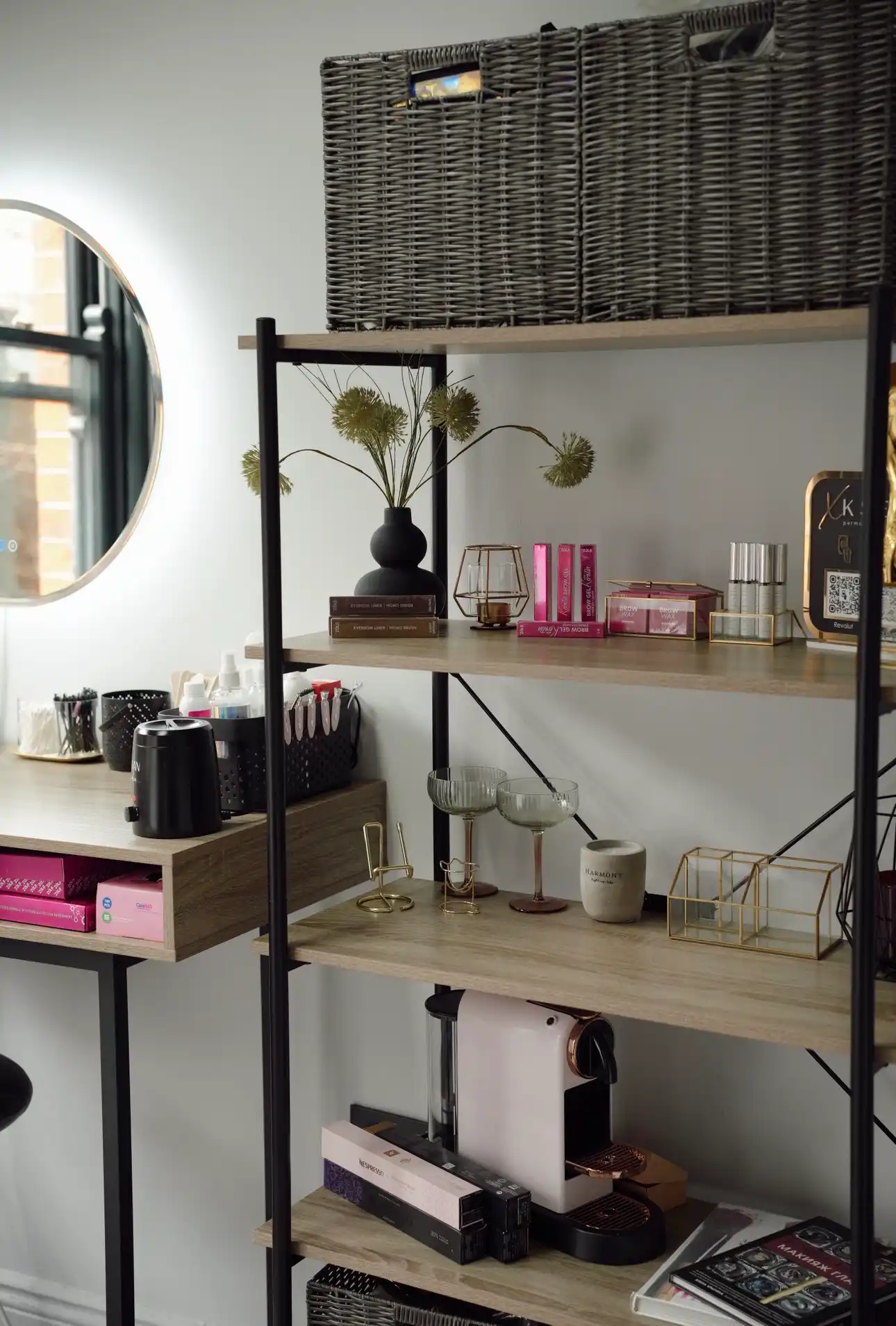 Beauty studio interior at XKsena Studio in Dublin