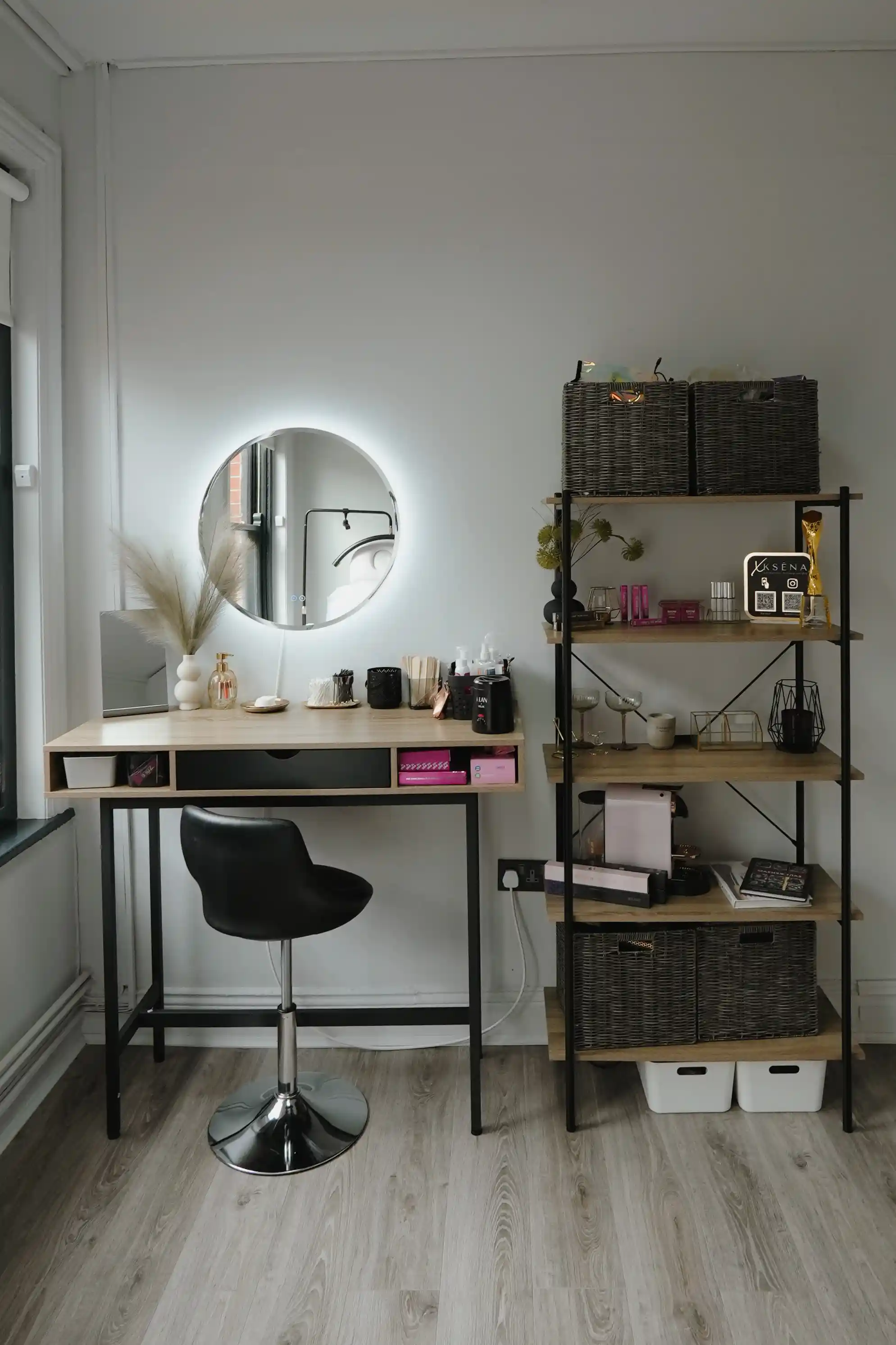 Beauty studio interior at XKsena Studio in Dublin