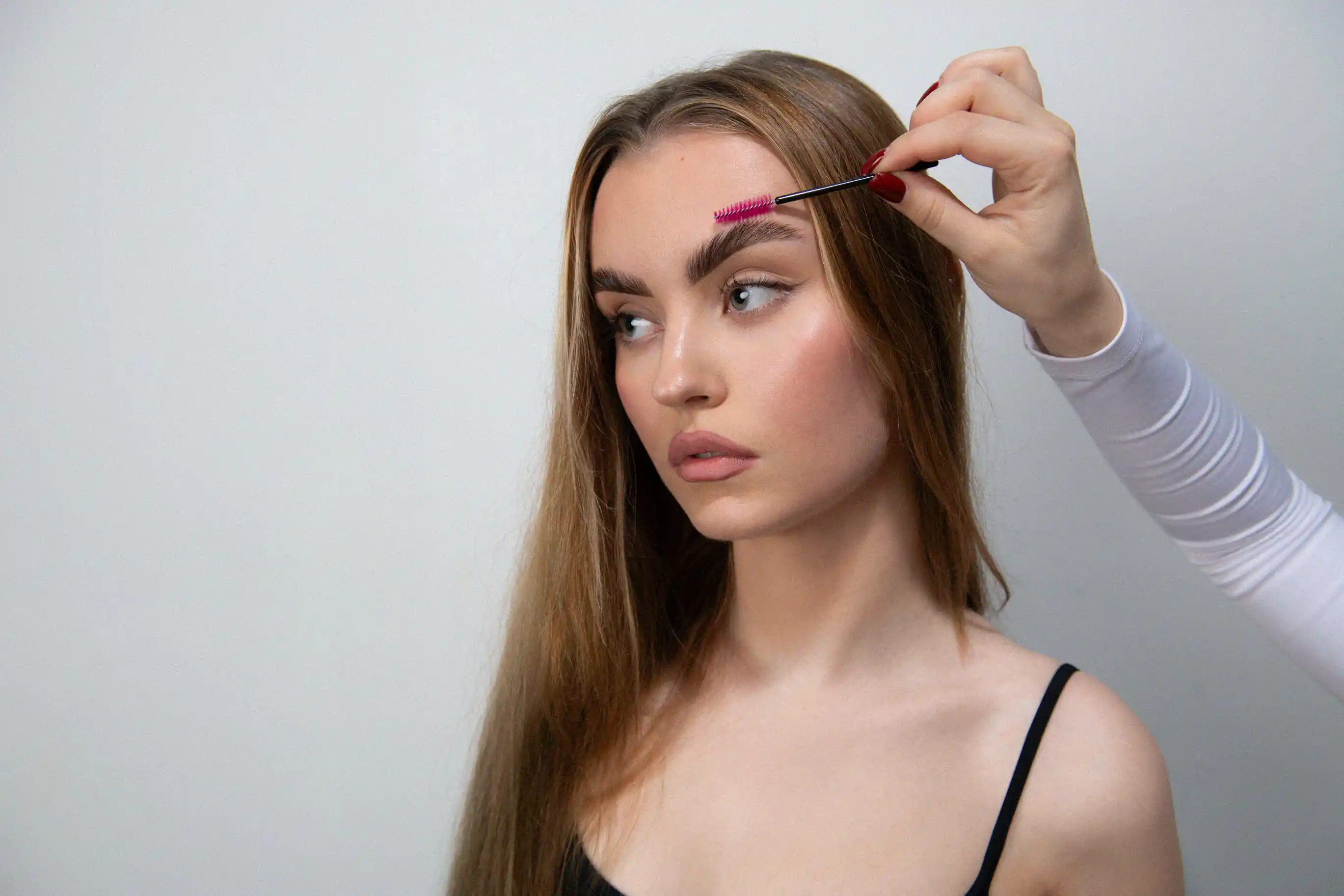 Natural eyebrow beauty portrait
