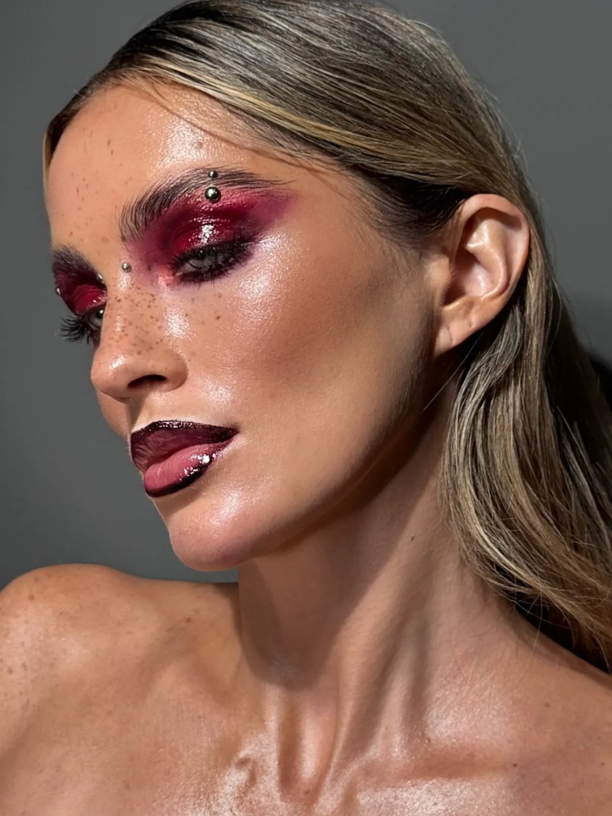 Professional beauty portrait makeup