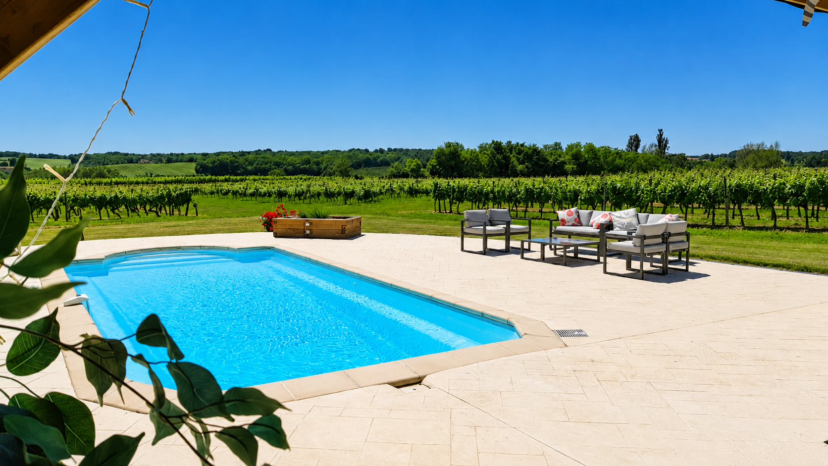 Luxury pool and outdoor living at Bonté Maison