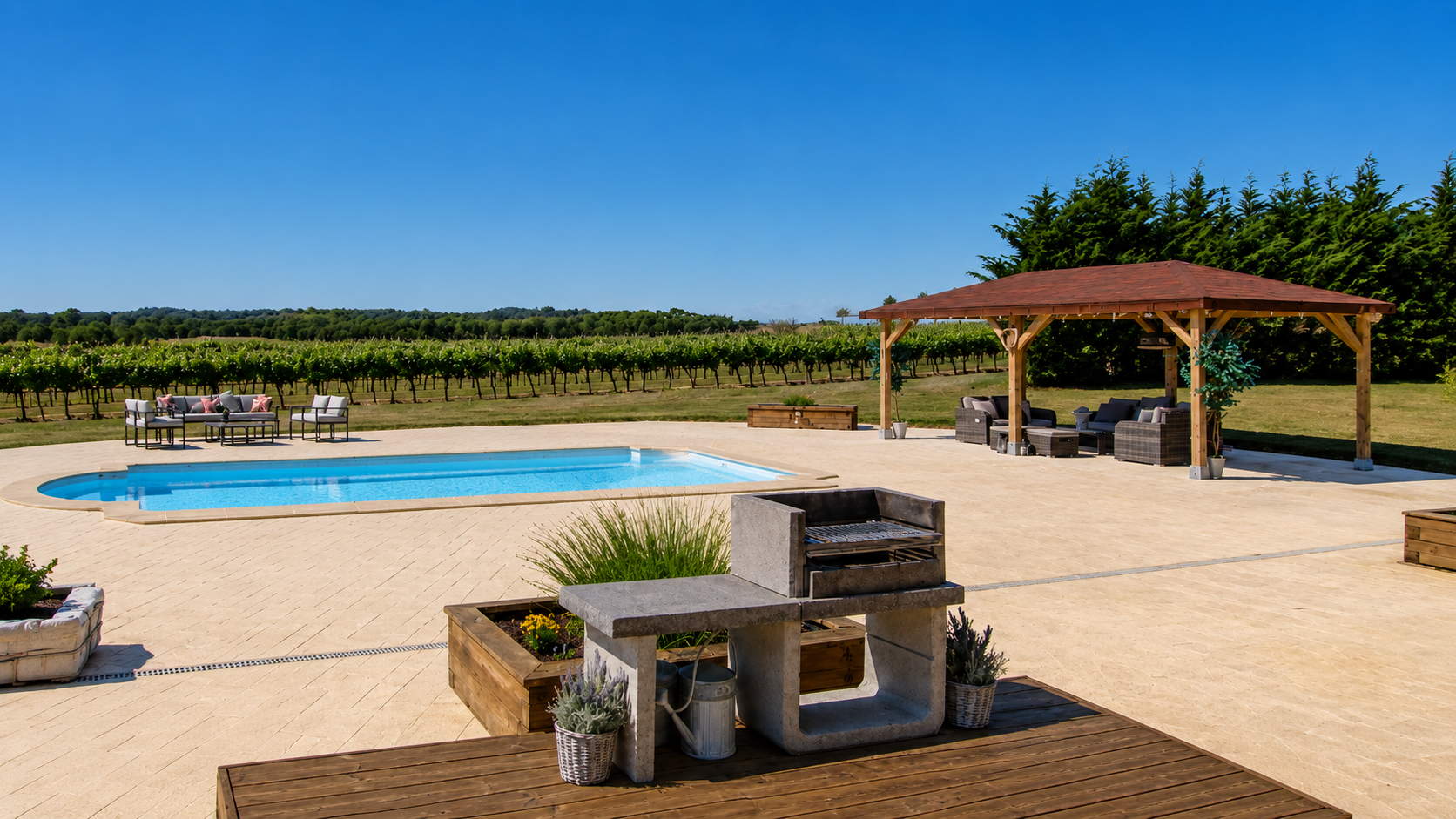 Outdoor barbecue experience at Bonté Maison