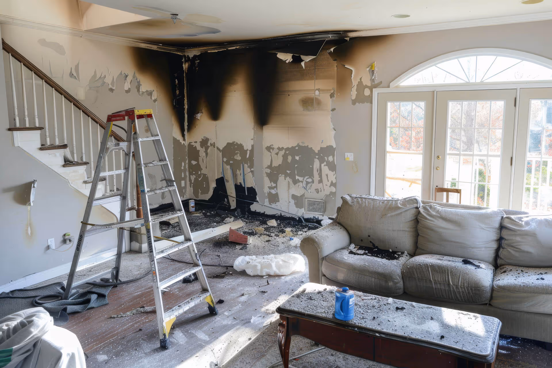 GoDry Chicago fire and smoke damage restoration in home