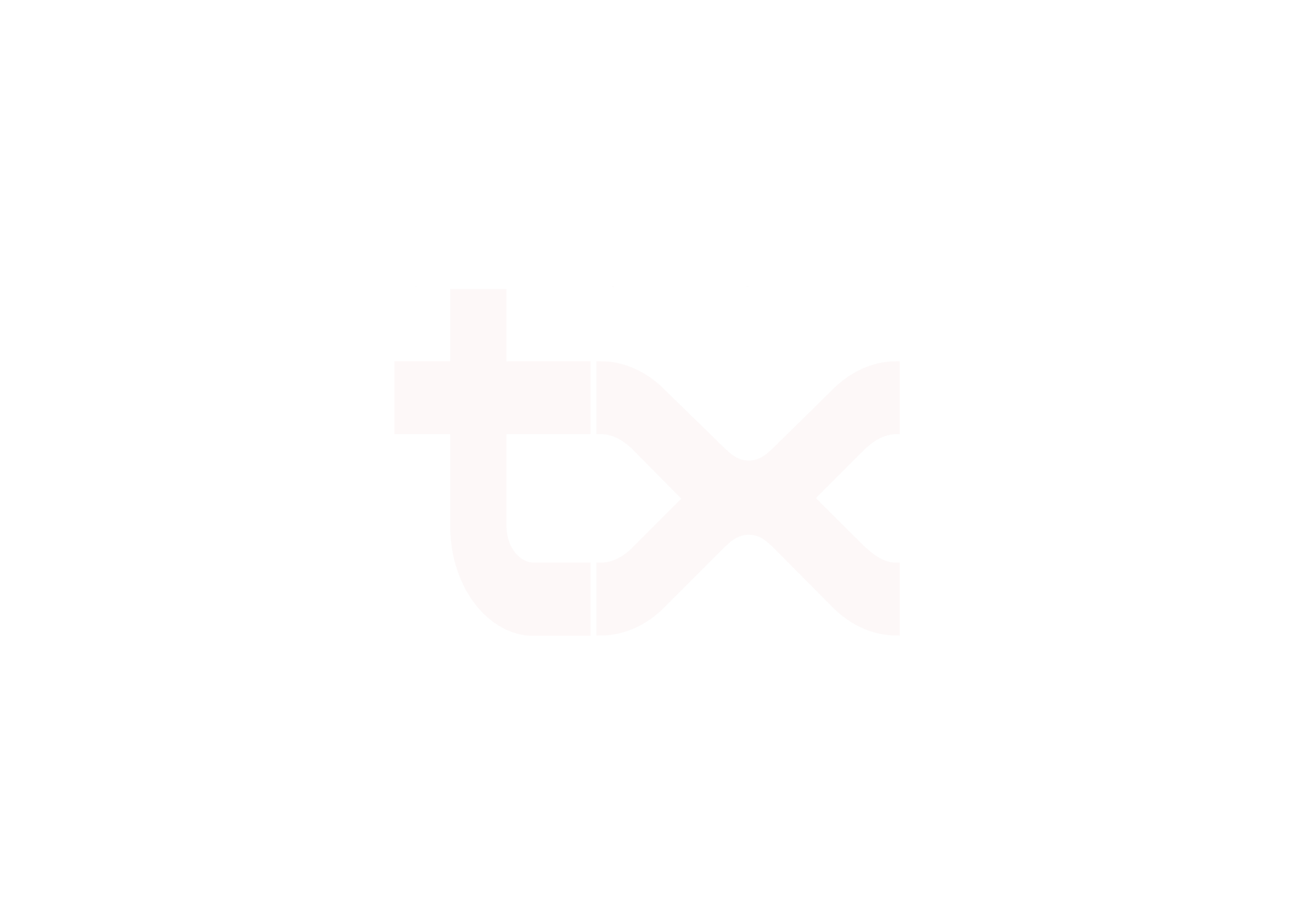 White stylized lowercase 'tx' letters side by side on a black background.