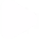 White triangular play button icon with rounded corners on a transparent background.