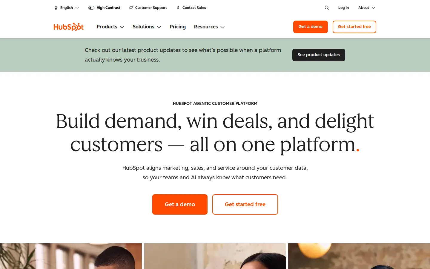 HubSpot (Breeze) homepage, captured September 2026
