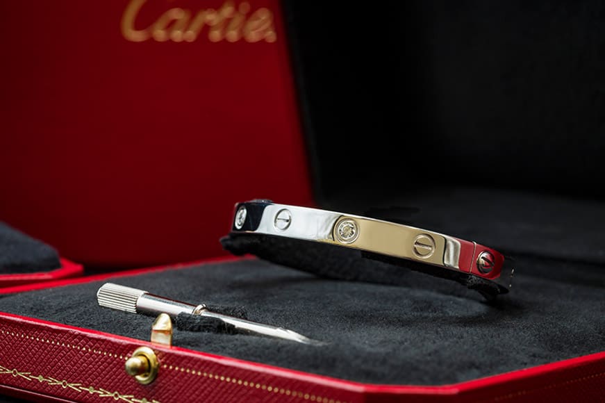 cartier love bangle in official box