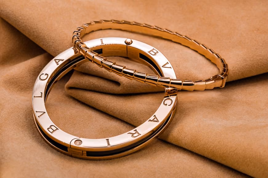 Bulgari Jewellery featuring a bzero bangle and a serpenti bangle