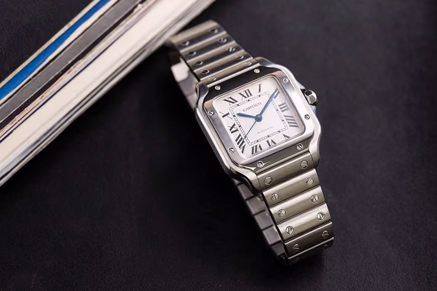 Cartier Santos With A Metal Bracelet
