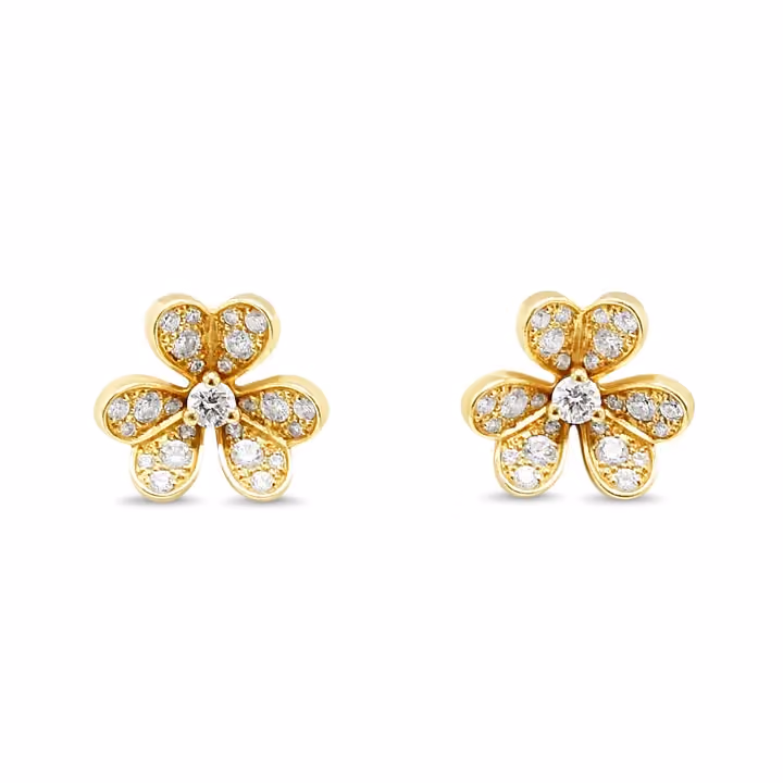 van cleef flower earrings