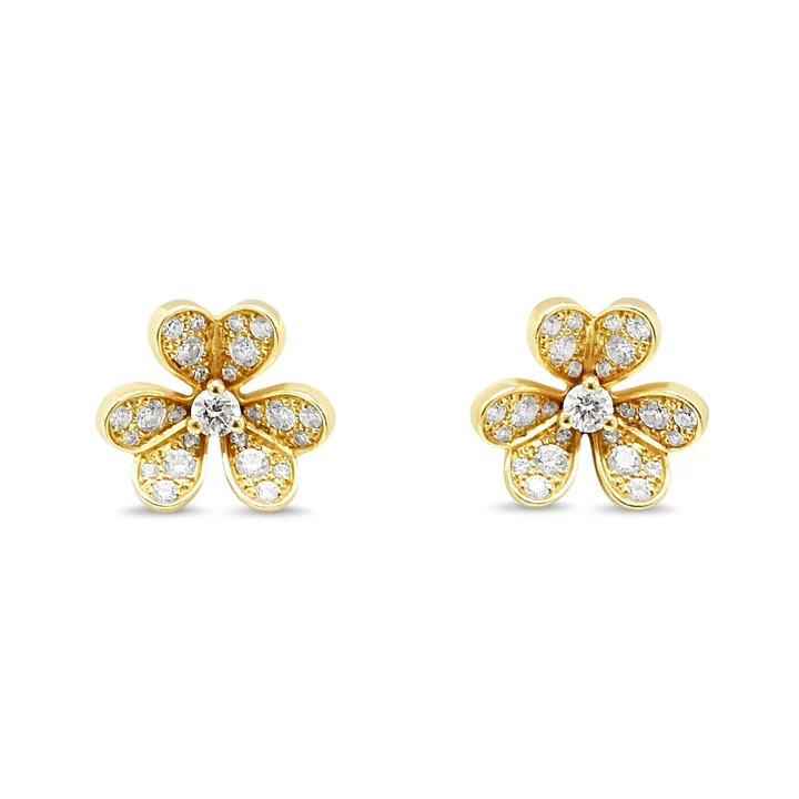 van cleef flower earrings