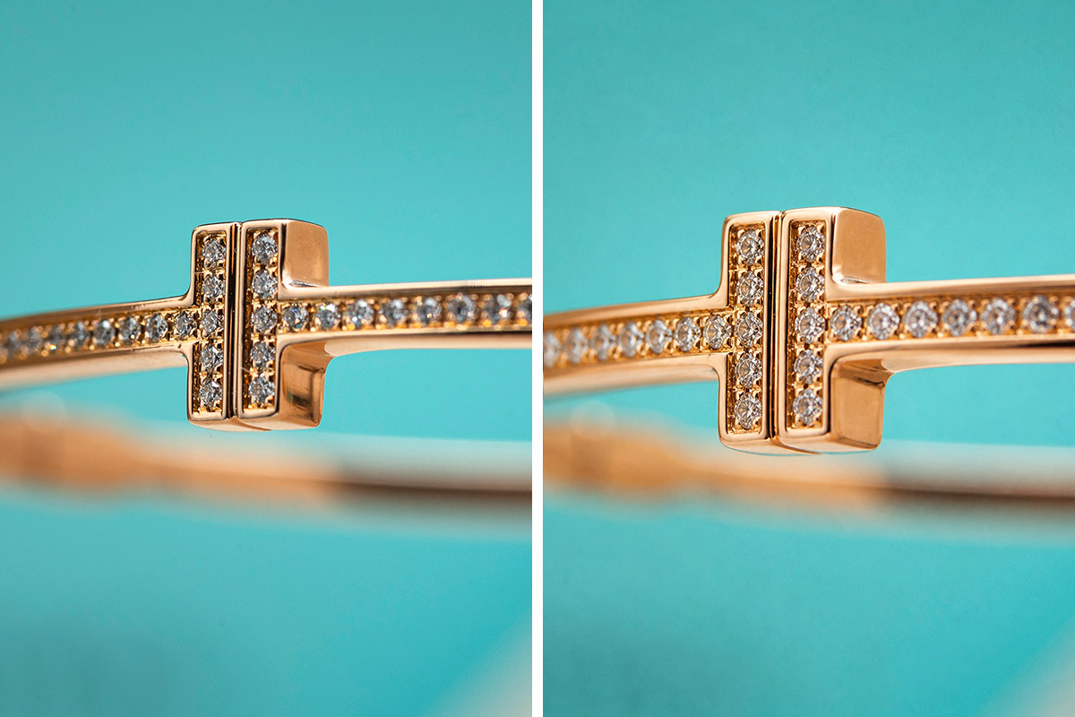 Real vs fake Tiffany T bangle - too bulky