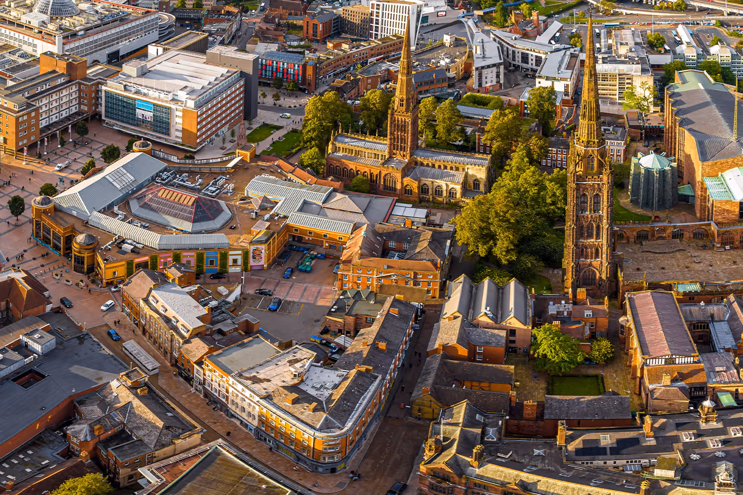 coventry city centre ariel view