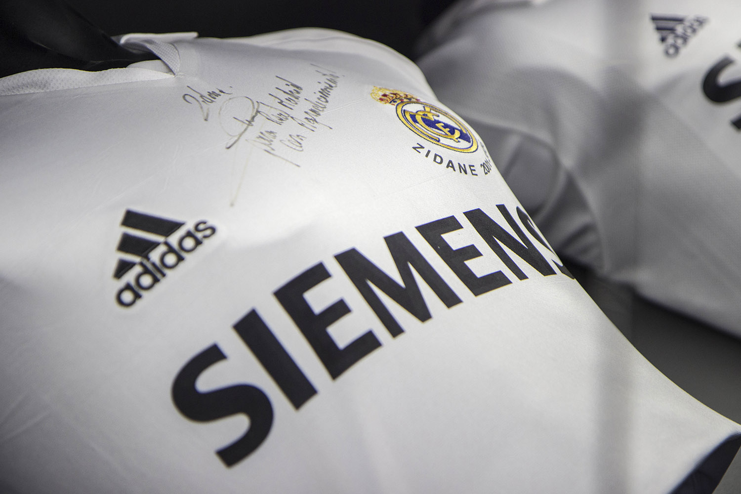 autographed real madrid football shirt