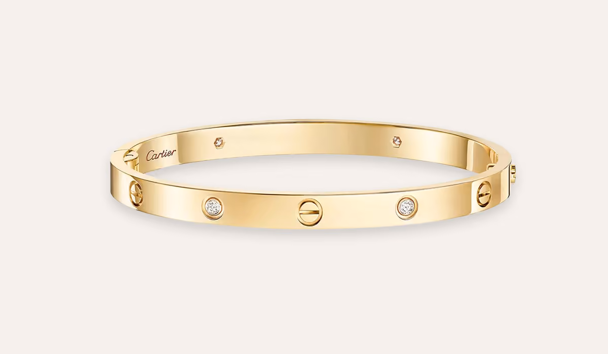 yellow gold cartier love bangle