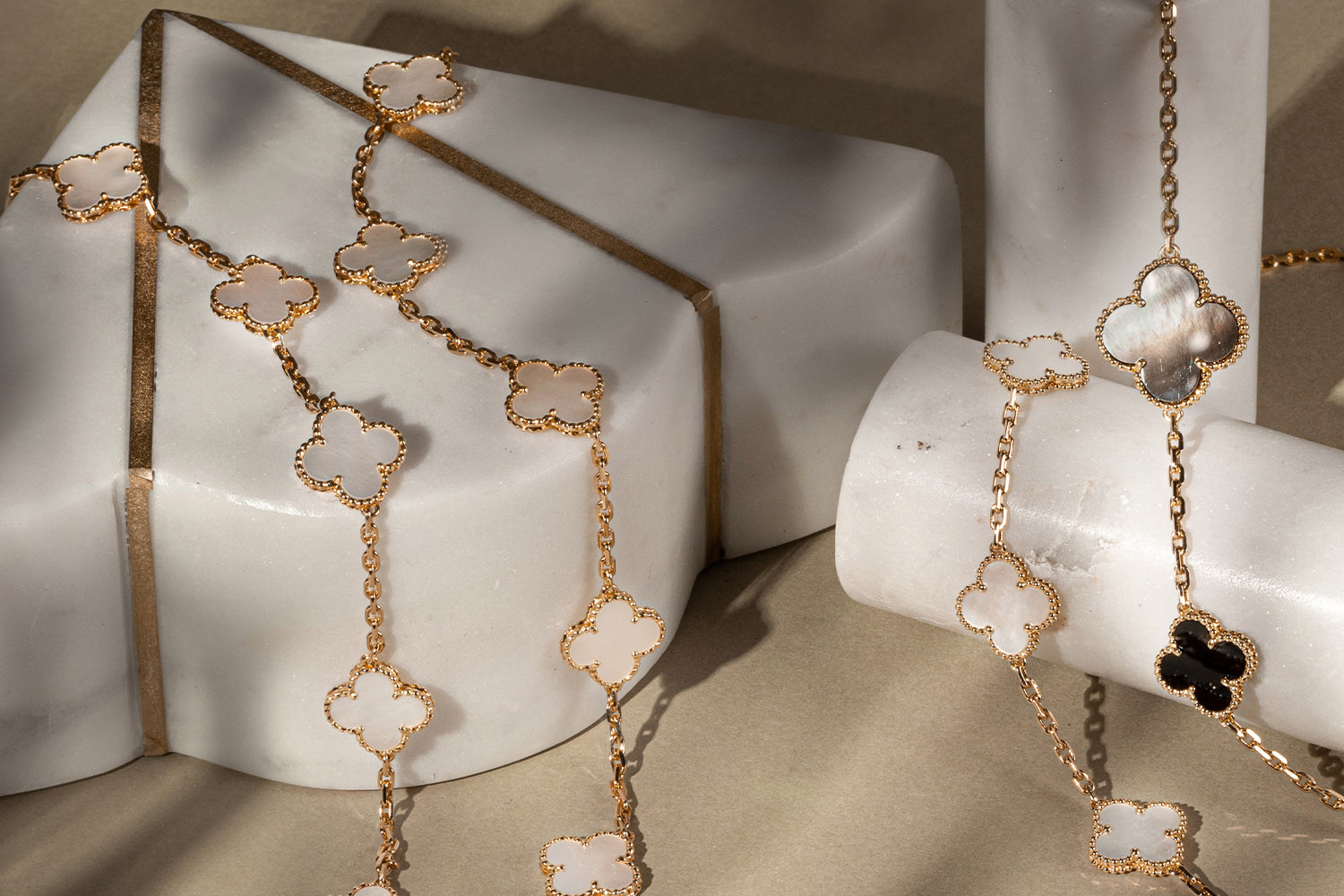 van cleef and arpels alhambra necklaces