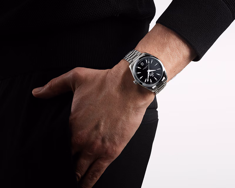 Omega wristwatch on a wrist