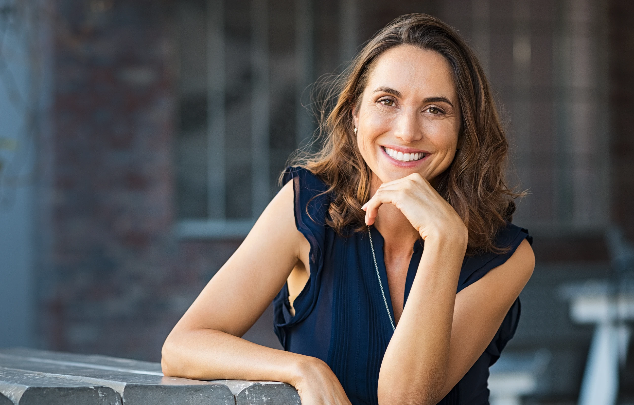 woman smiling