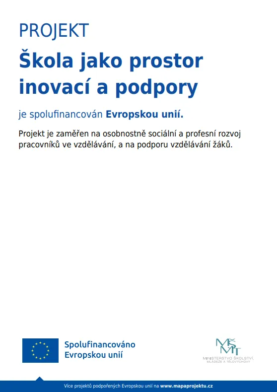 Hlavní vizuál projektu Operační program Jan Amos Komenský.