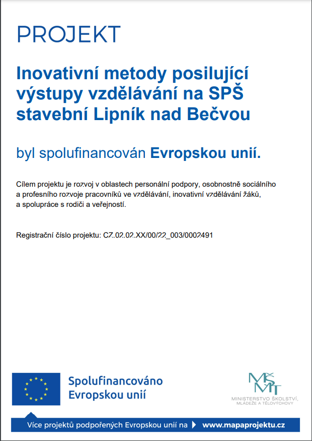 Obrazový materiál k projektu Operační program Jan Amos Komenský – 1.