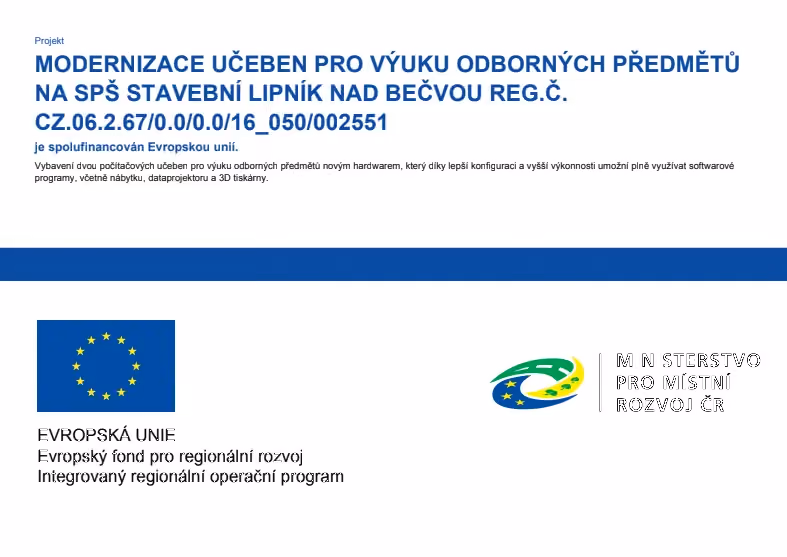 Hlavní vizuál projektu PROJEKT IROP.